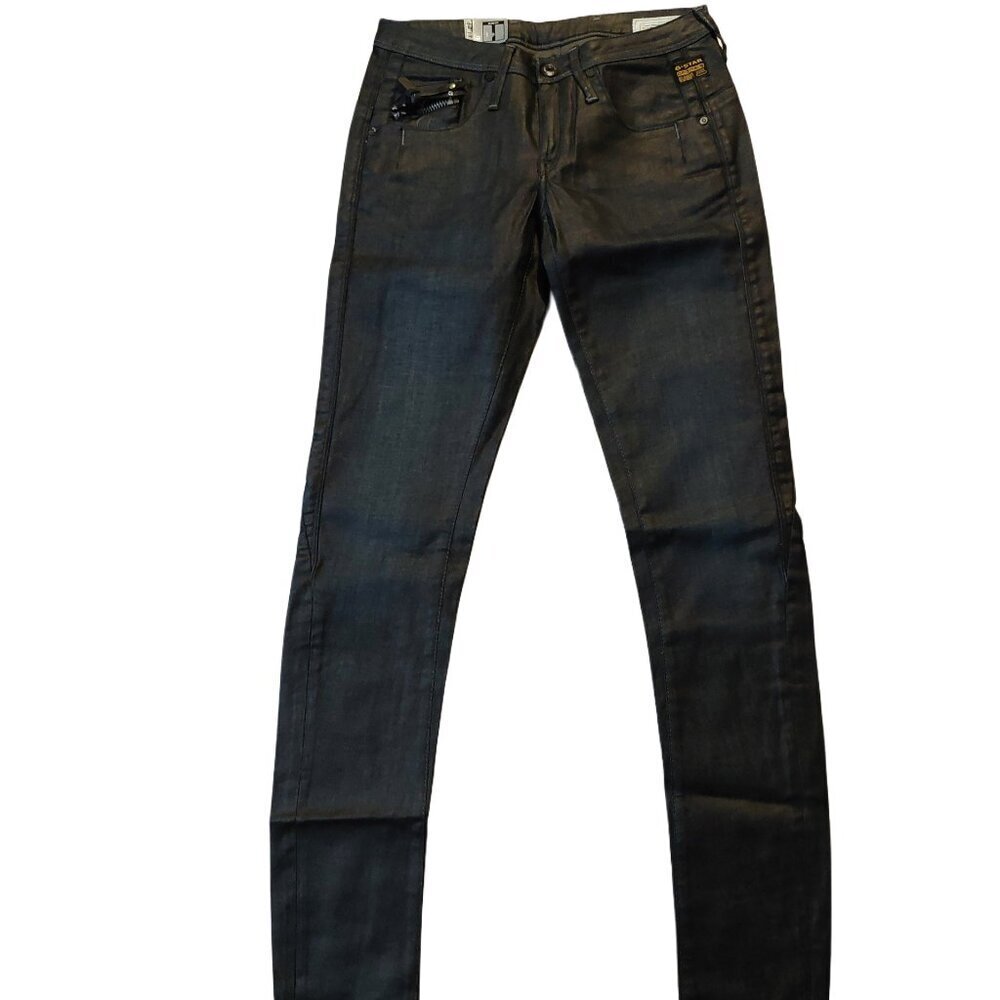 G-Star Raw Ocean Skinny Slate Denim 3D Raw Blue Jeans Sz 26 x 33 NWT